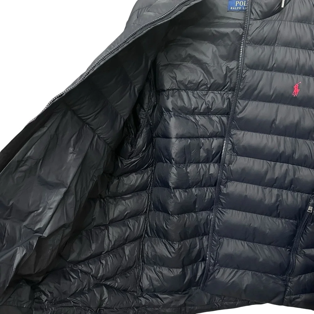 Polo Ralph Lauren Men's Size XXL Puffer Jacket Navy‎ Blue Hooded Zip Pockets NWT